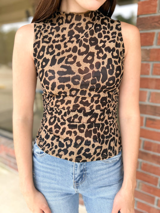 Spot On Leopard Sleeveless Top