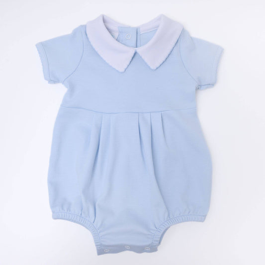 Essentials Solid Blue Collared Bubble