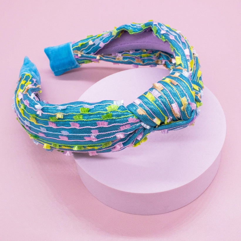 Girl’s Aqua Confetti Headband