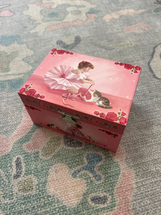 Kitten and Ballet Slipper Music Box