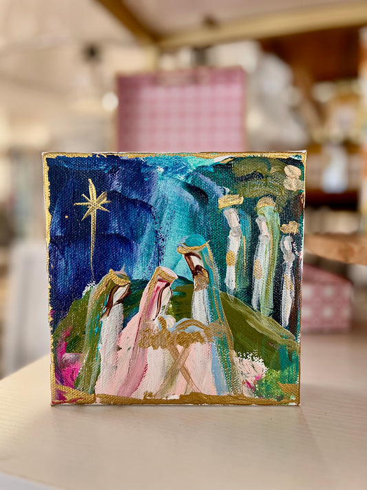 BB Fulton 6x6 Nativity Canvas Painting