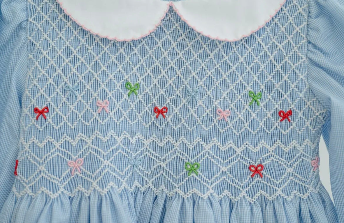 Holiday Smocked Bows Bubble