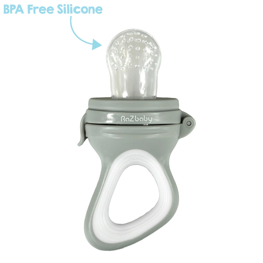 Teether & Fruit Feeder In Grey