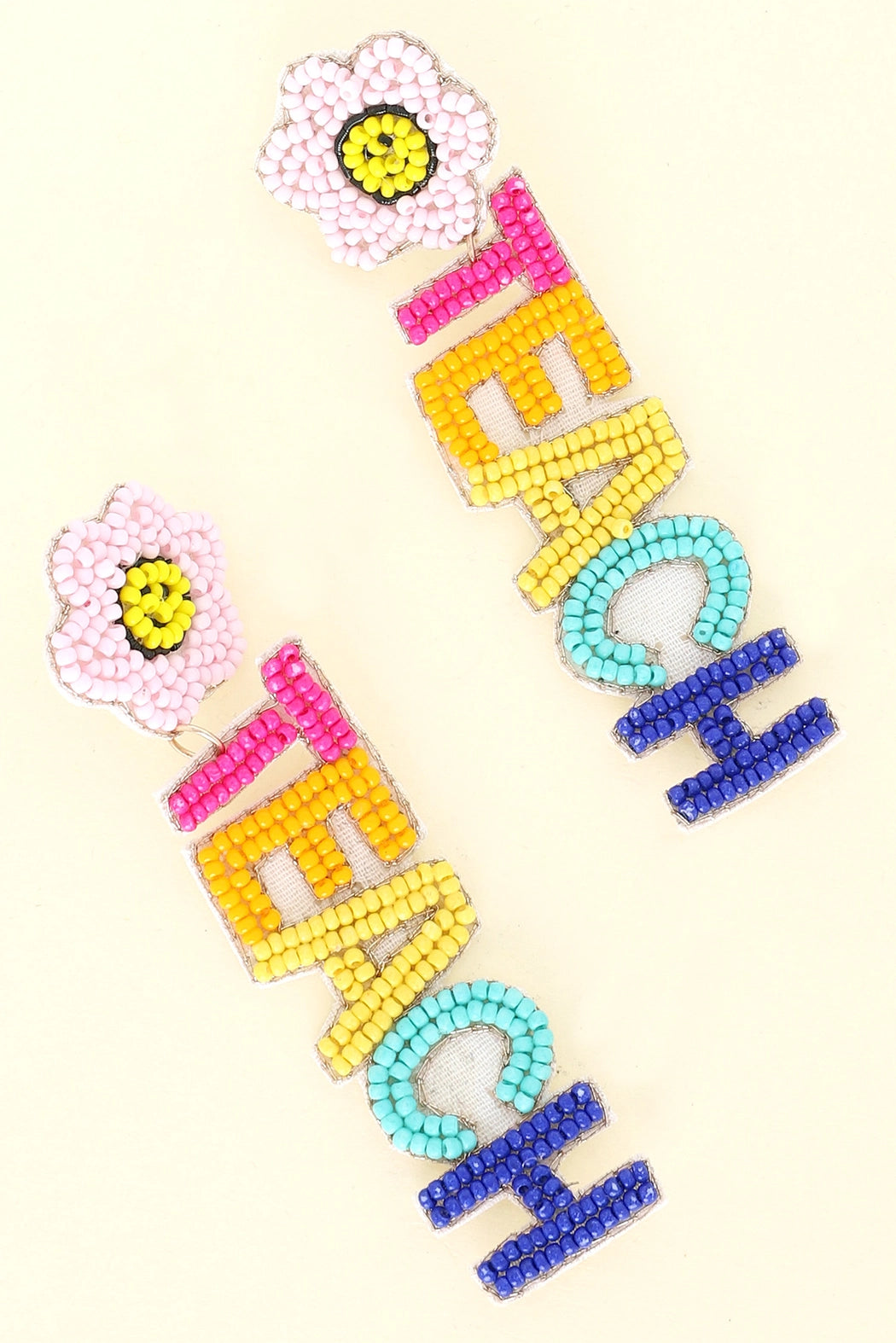 Teach Multicolor Beaded Earrings