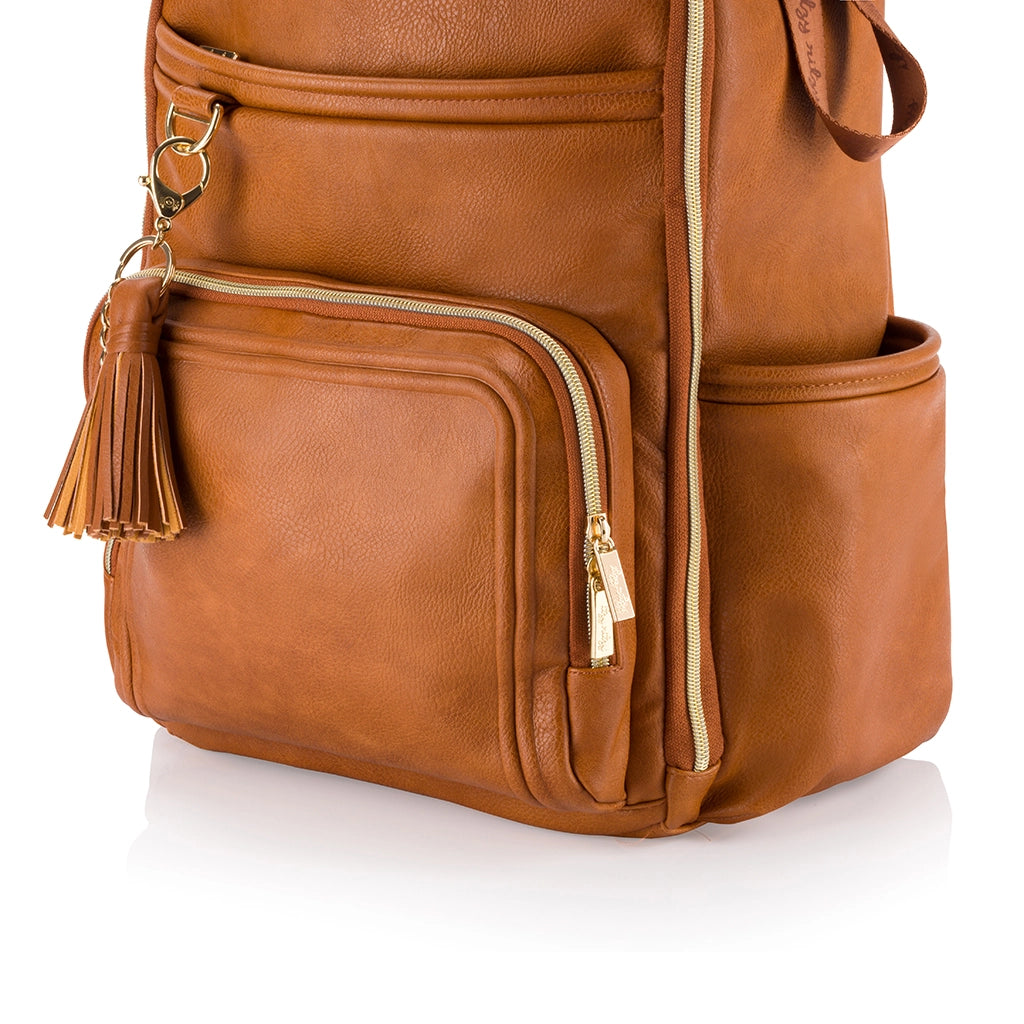 Cognac Boss Plus Diaper Bag Backpack