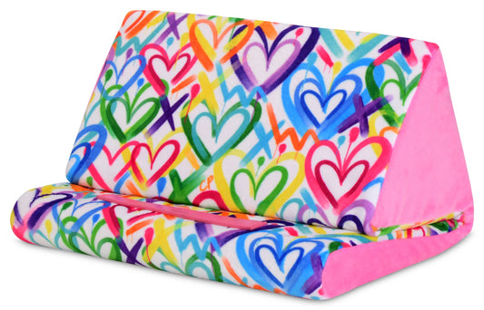 Multicolor Hearts Tablet Pillow