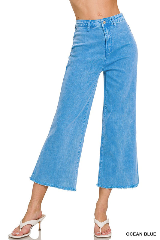 Set The Tone Ocean Blue Straight Leg Jeans