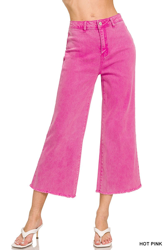 Set The Tone Hot Pink Straight Leg Jeans