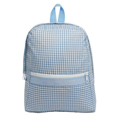 Blue Gingham Small Backpack