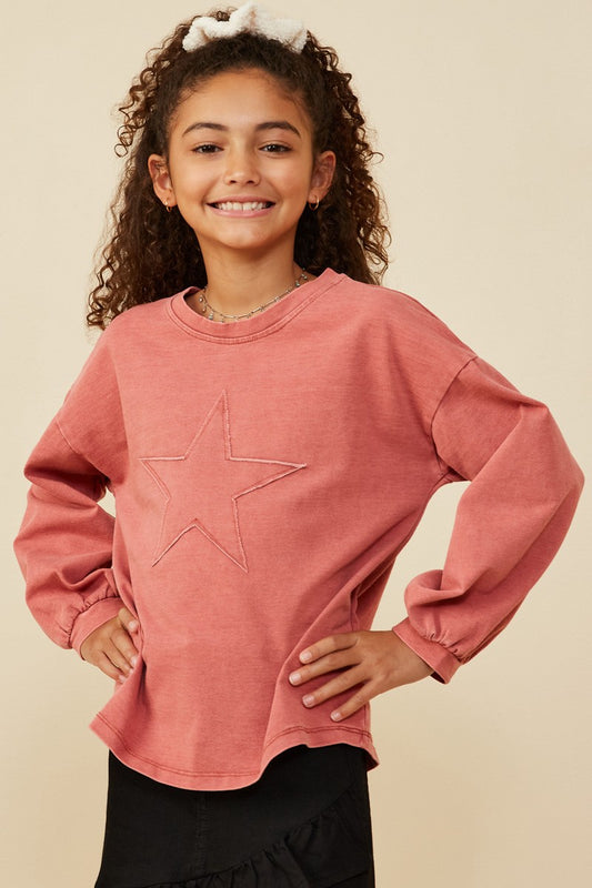 Salmon Star Washed Sweatshirt