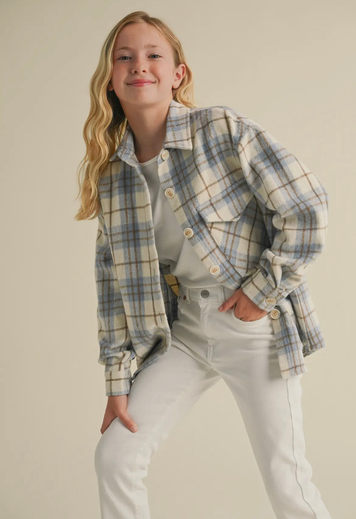 Blue Plaid Shacket