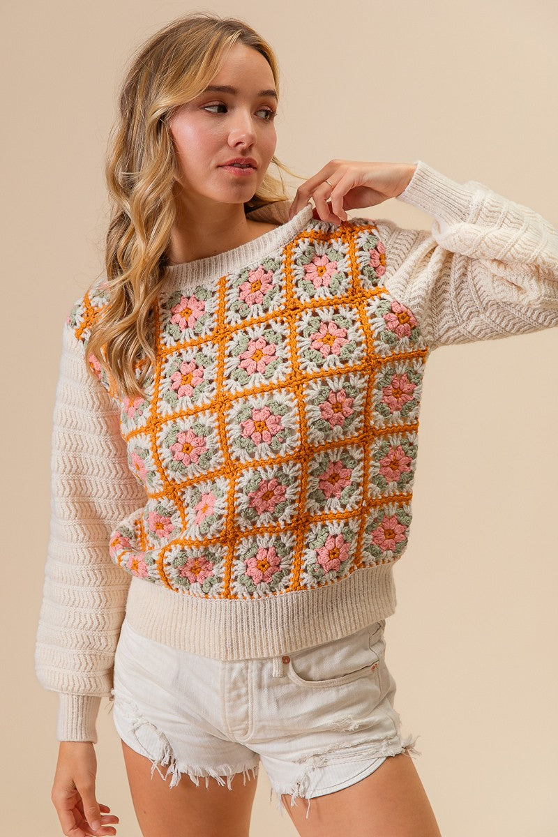 On The Square Crochet Sweater