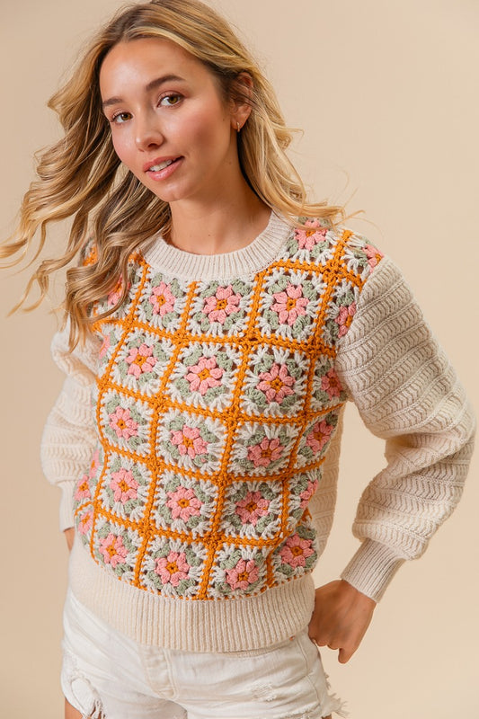 On The Square Crochet Sweater