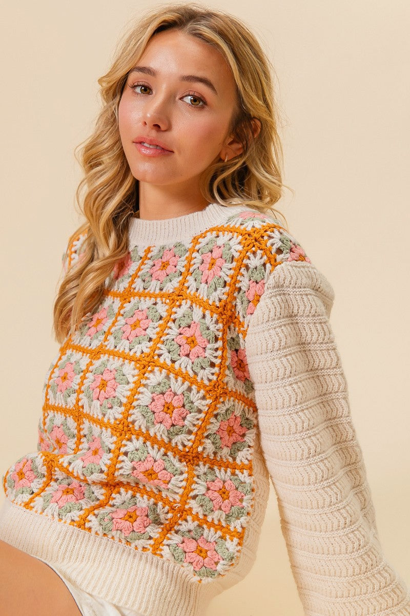 On The Square Crochet Sweater