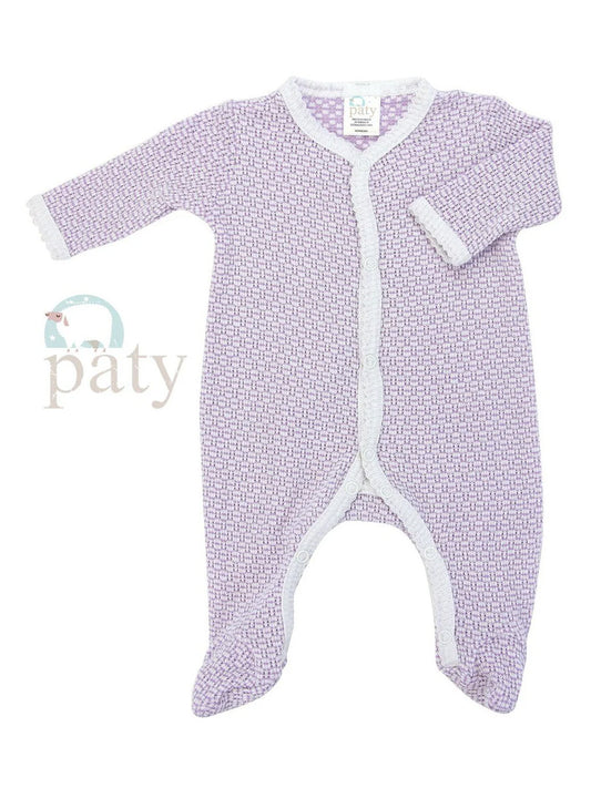 Paty Long Sleeve Lavender Knit Footie