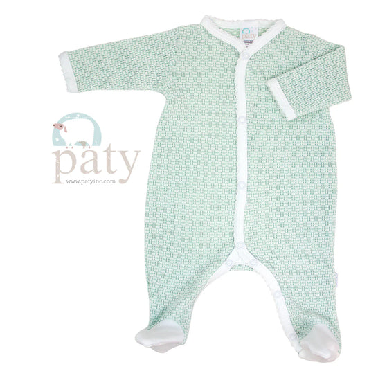 Paty Long Sleeve Mint Knit Footie