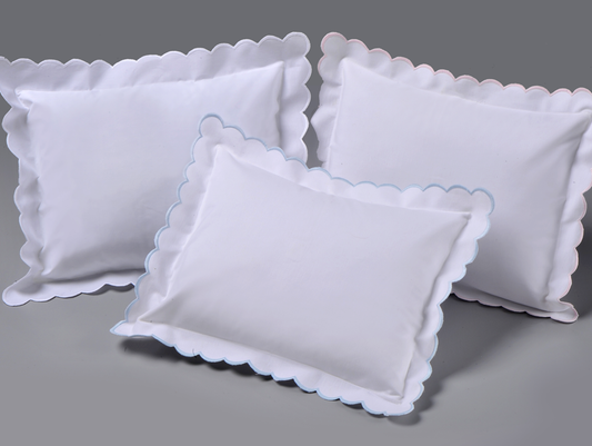 Pink Scallop Baby Pillow