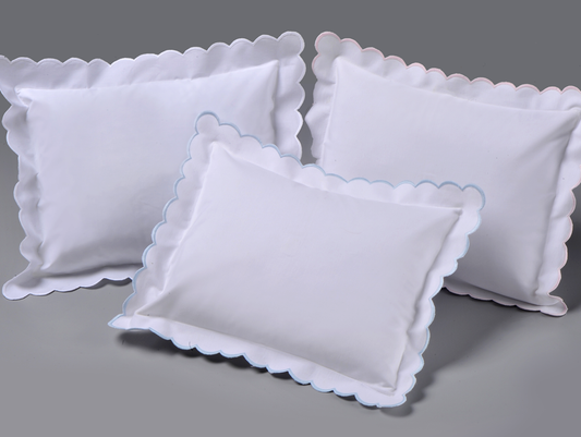 White Scallop Baby Pillow