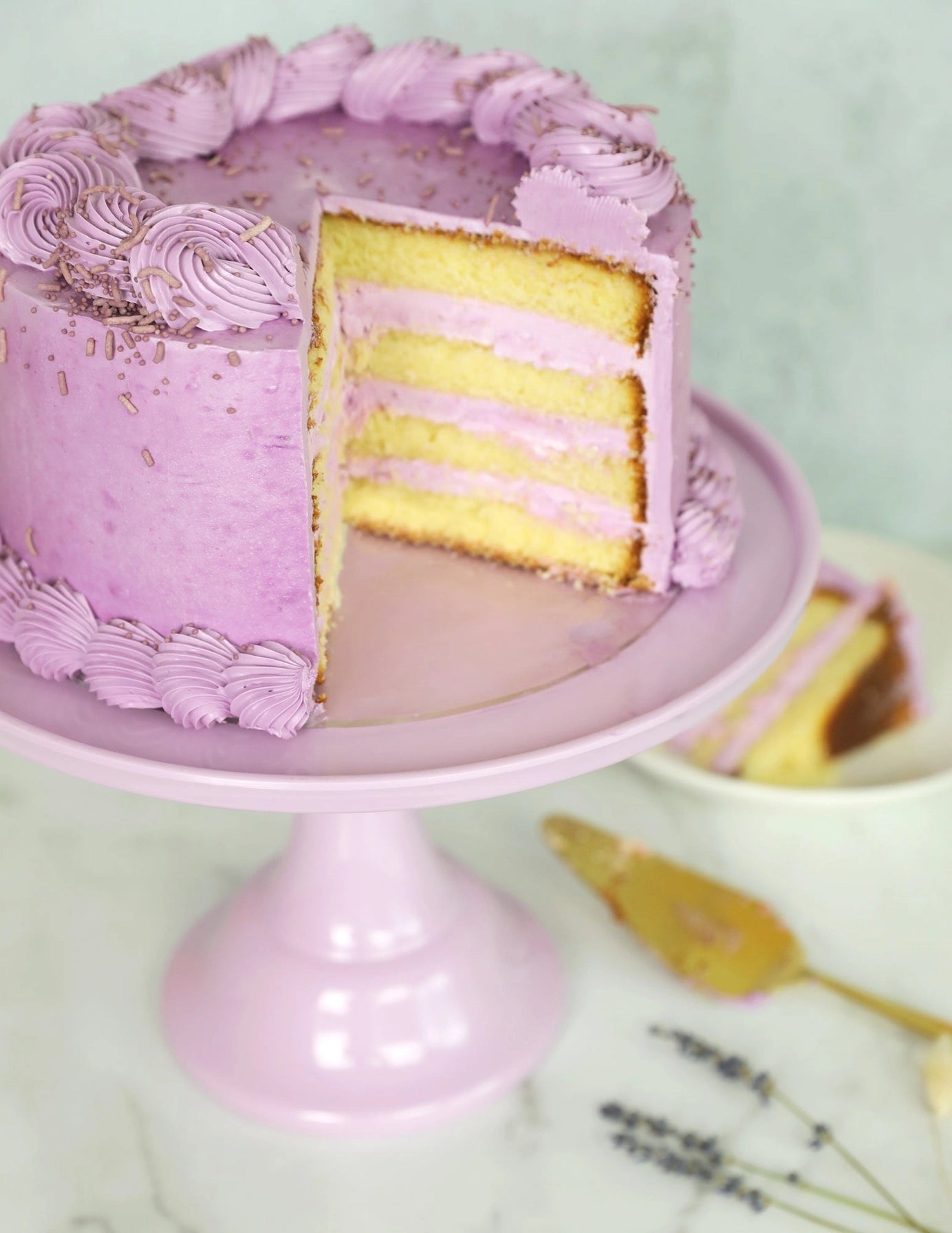 Lavender Melamine Cake Stand