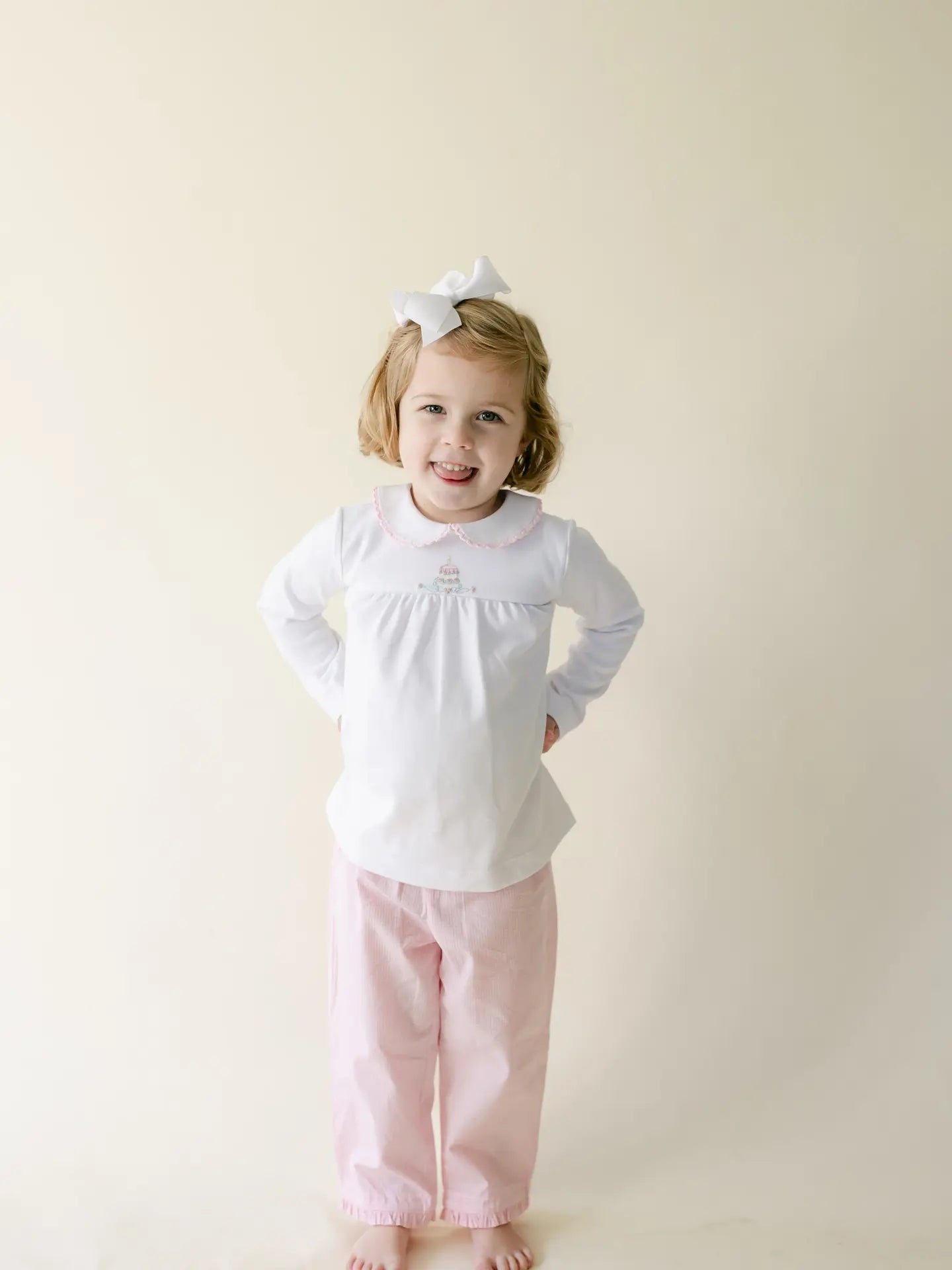 Pink Gingham Ruffle Pants