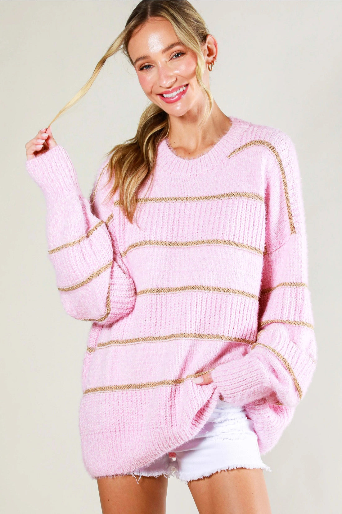 Love In The Air Baby Pink Sweater