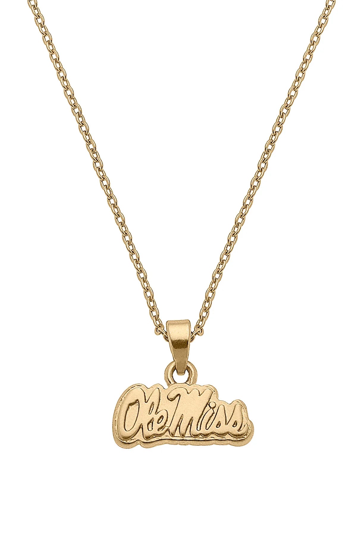 Gold Ole Miss Necklace