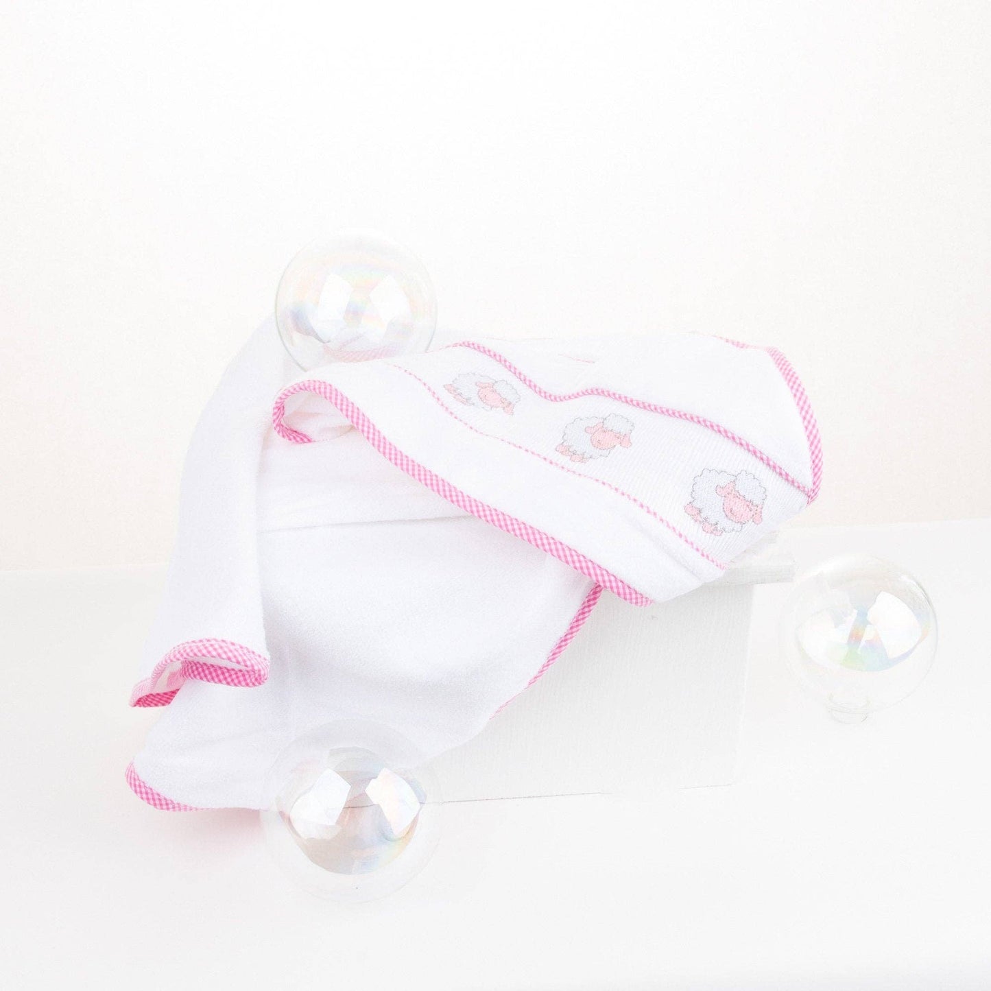 Green Turtle Smocked Hooded Towel