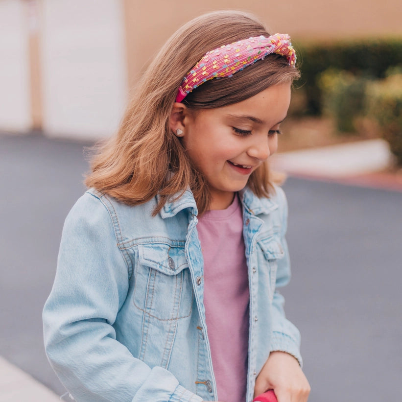 Girl’s Pink Confetti Headband