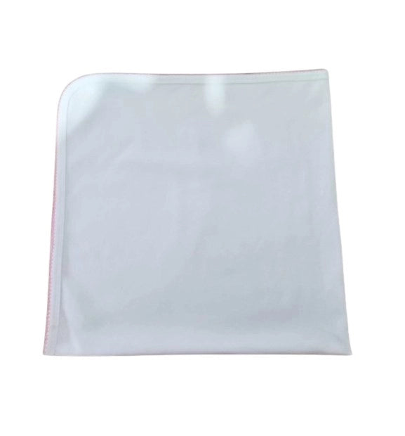 Pink Picot Trim Receiving Blanket