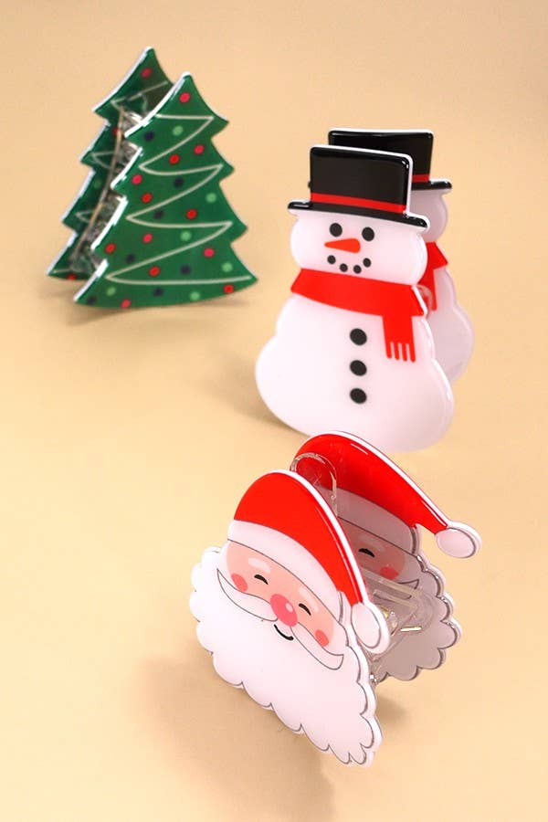 Snowman Claw Clip
