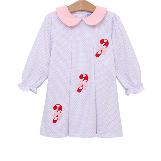 Candy Cane Applique Dress