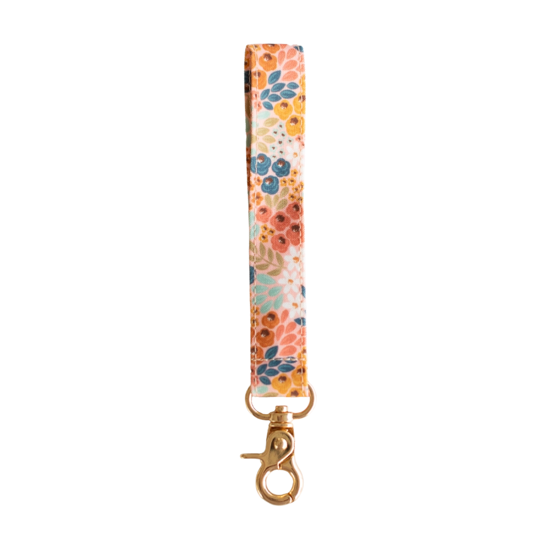 Honeysuckle Floral Wristlet Keychain