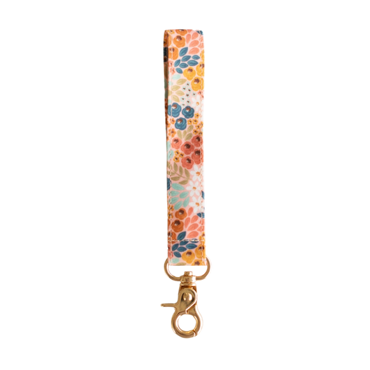 Honeysuckle Floral Wristlet Keychain