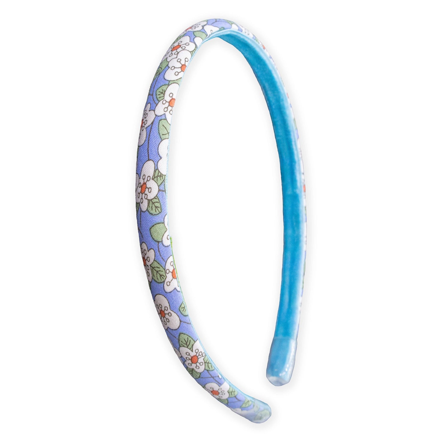 Girl's Aqua Thin Floral Headband