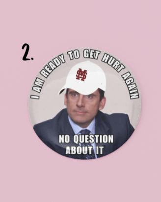 MSU Game Day Button | Michael Scott