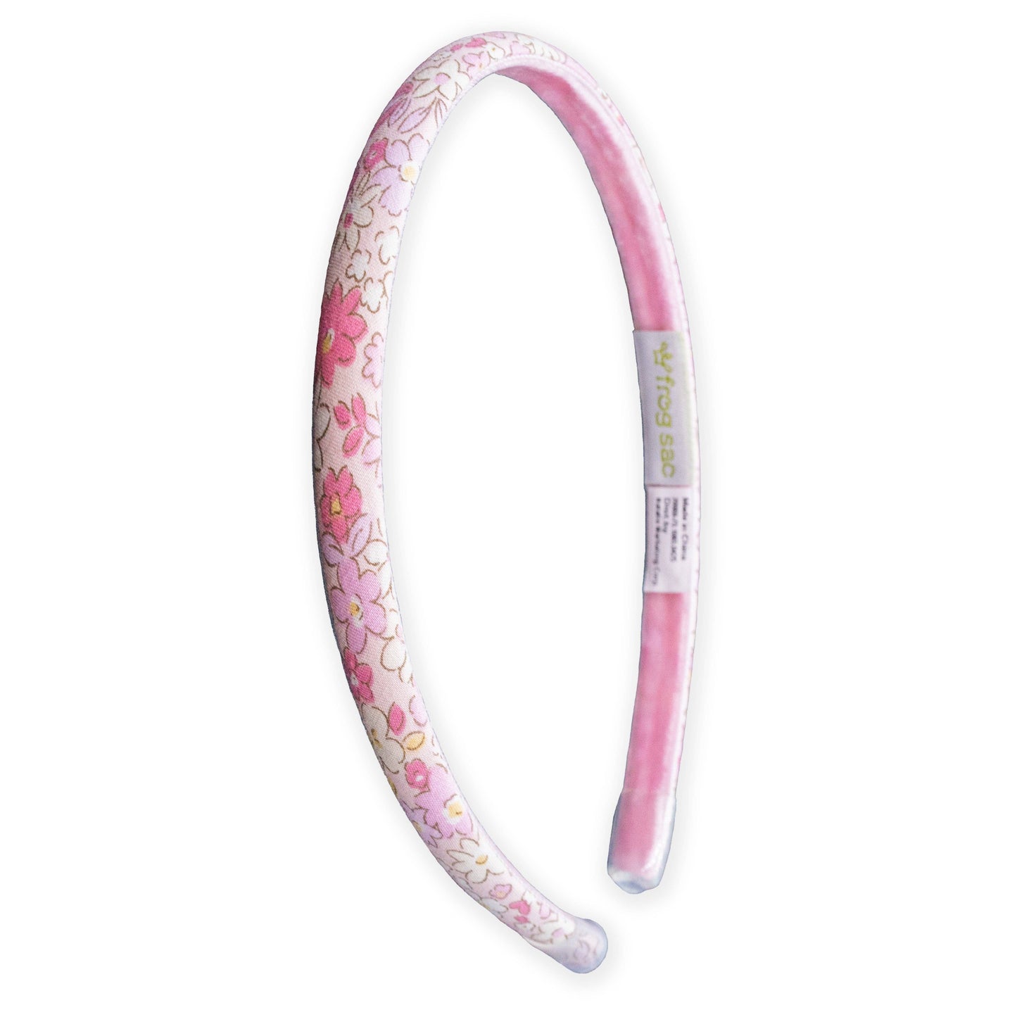 Girl's Black Thin Floral Headband