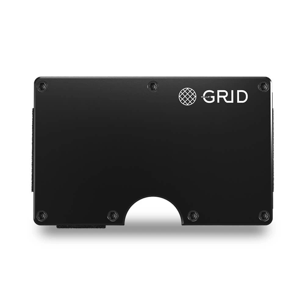 Black Aluminum Grid Wallet