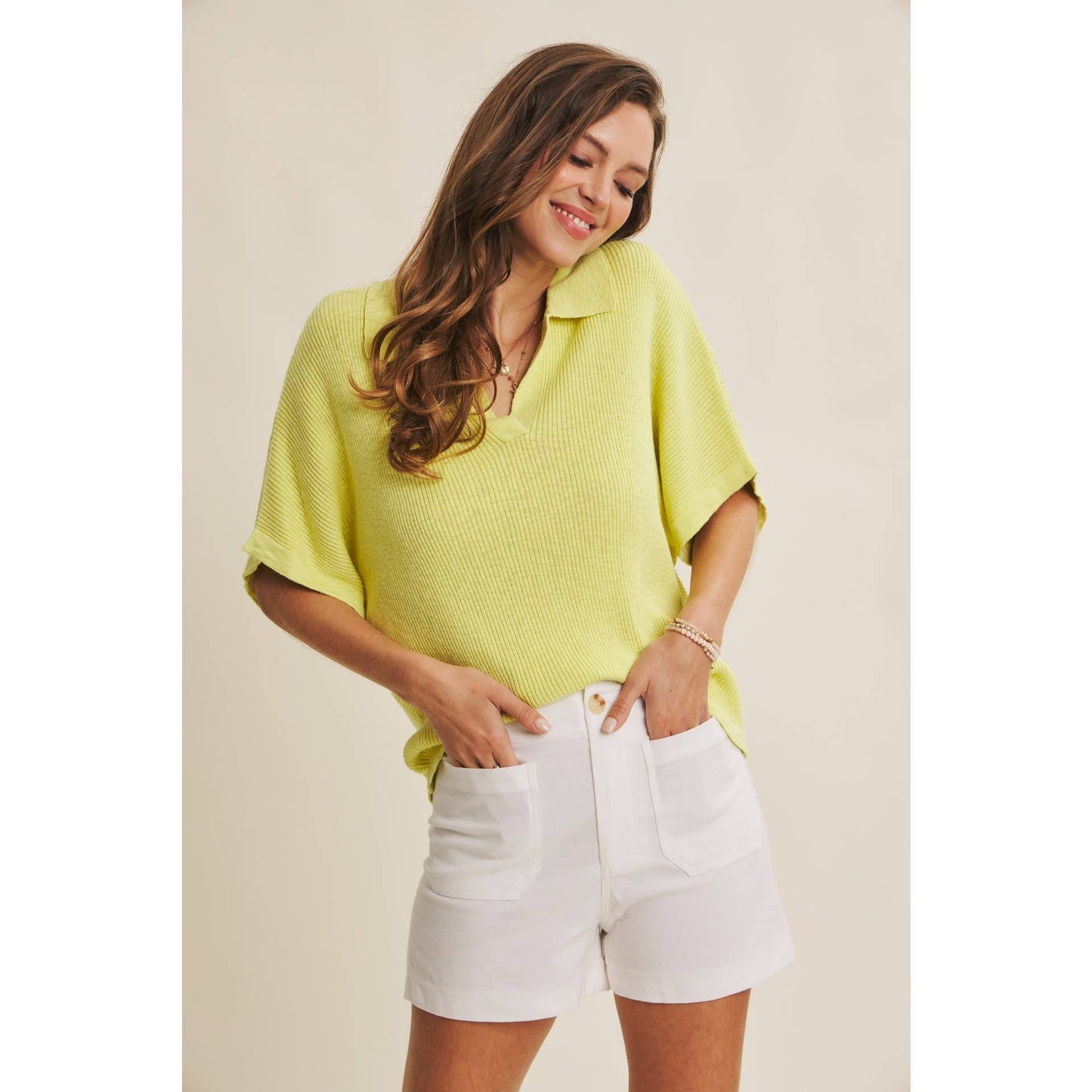 All Day Comfort Off White Shorts