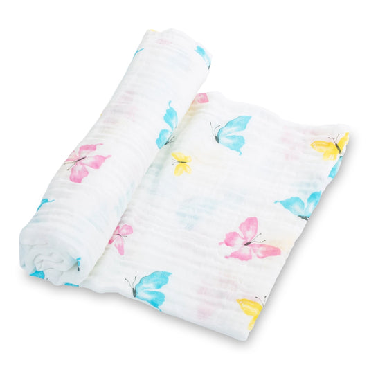 Butterfly Kisses Swaddle Blanket