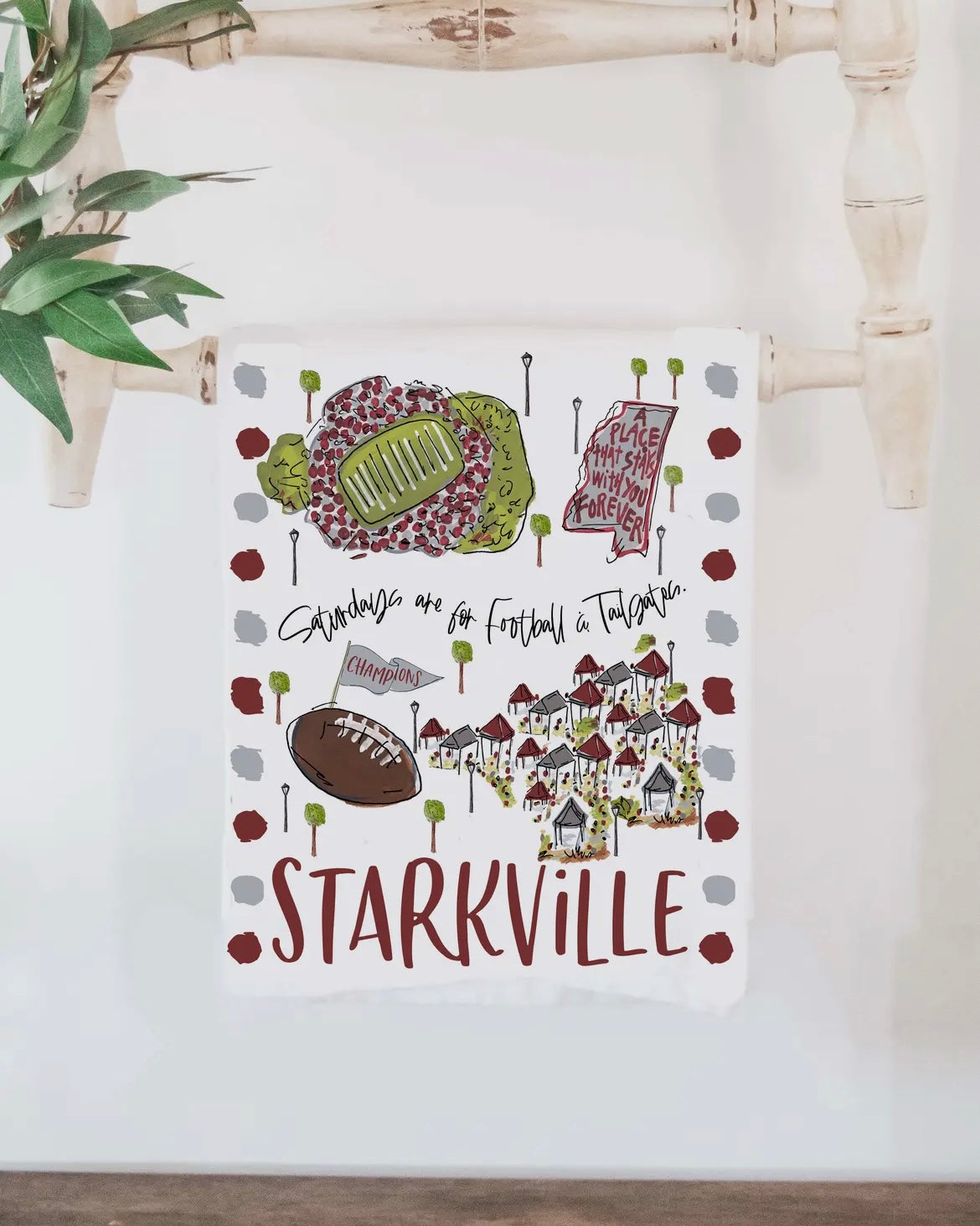 Starkville MS Tea Towel