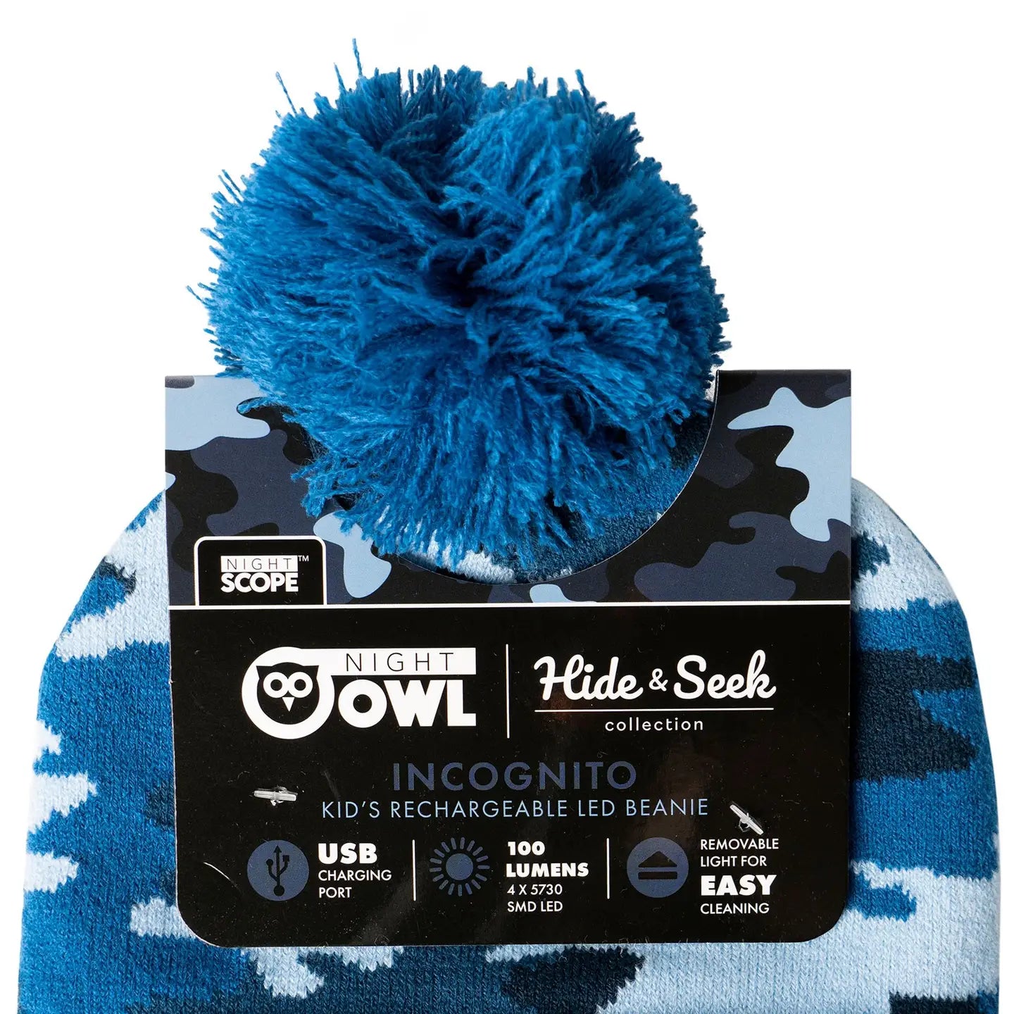 Blue Camo Kid’s Night Scope Beanie