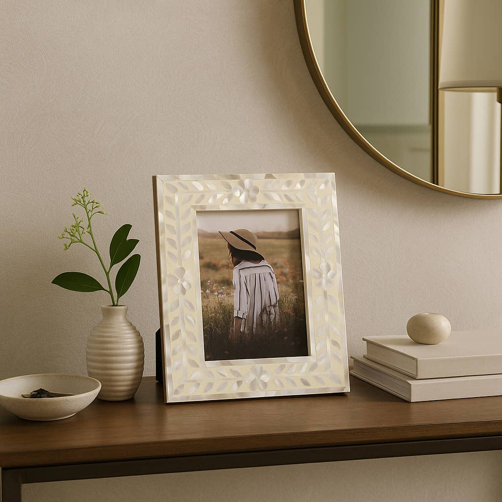 Mother Of Pearl 4x6 Photo Frame