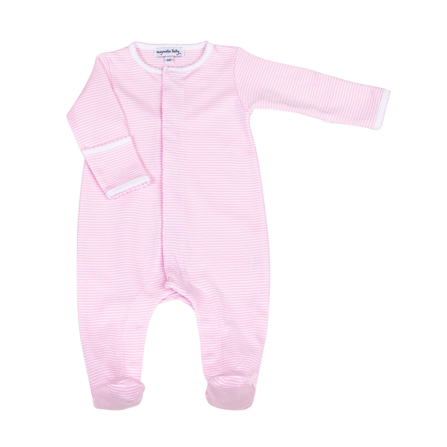 Pink Mini Stripes Footie