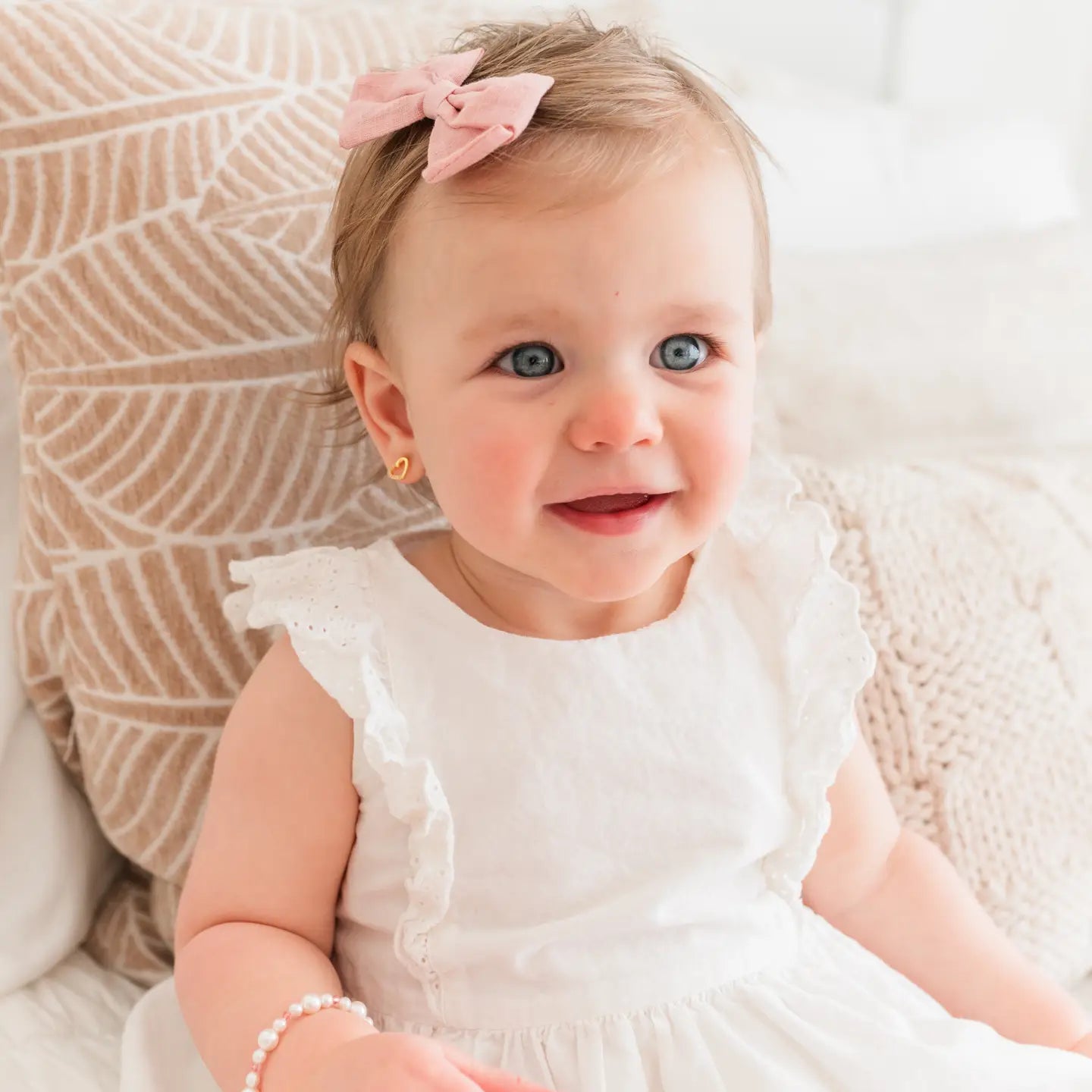 Madison 14K Gold & Pink Cross Baby Bracelet