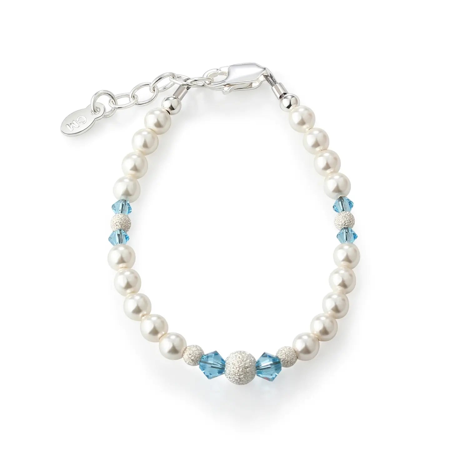 Kora Silver & Blue Pearl Bracelet