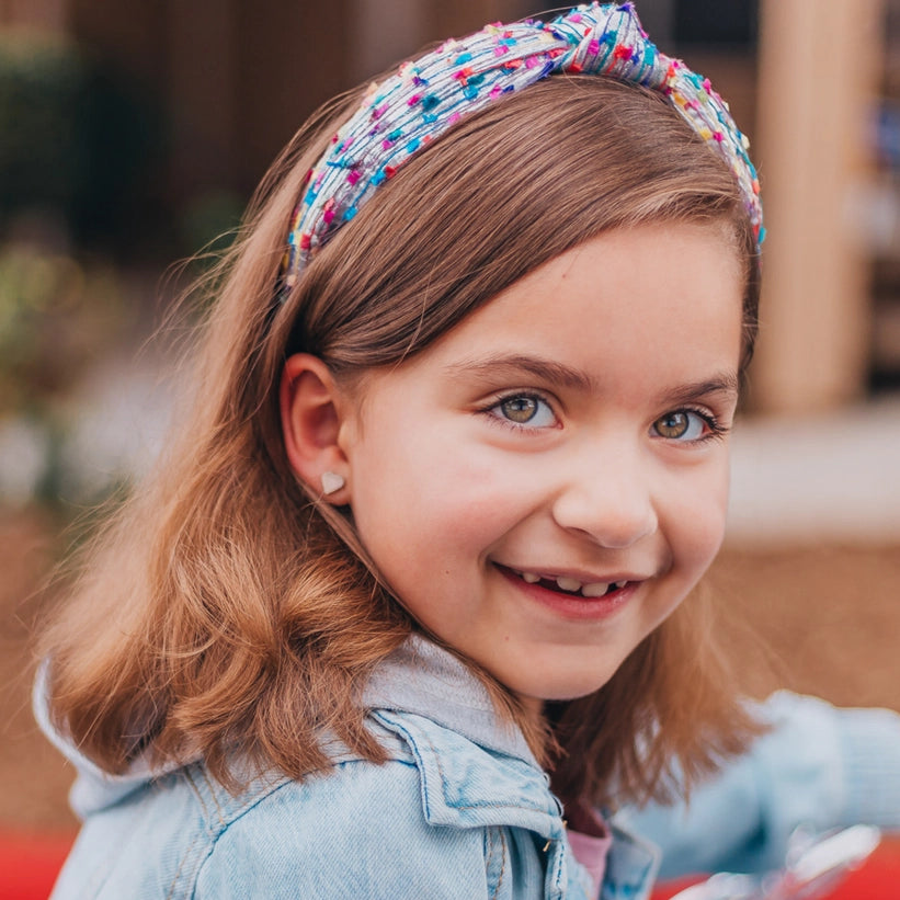 Girl’s Silver Confetti Headband