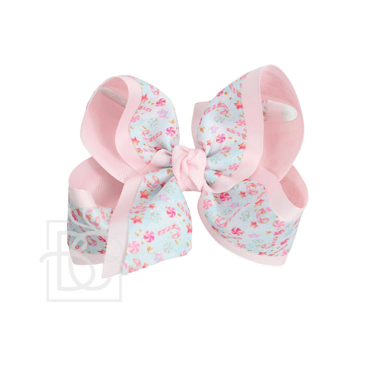 4.5" Layered Christmas Candy Cane Headband Bow
