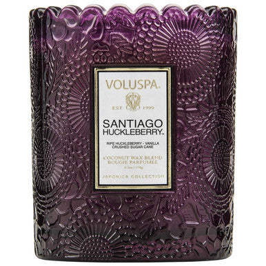 Voluspa Santiago Huckleberry Scalloped Candle