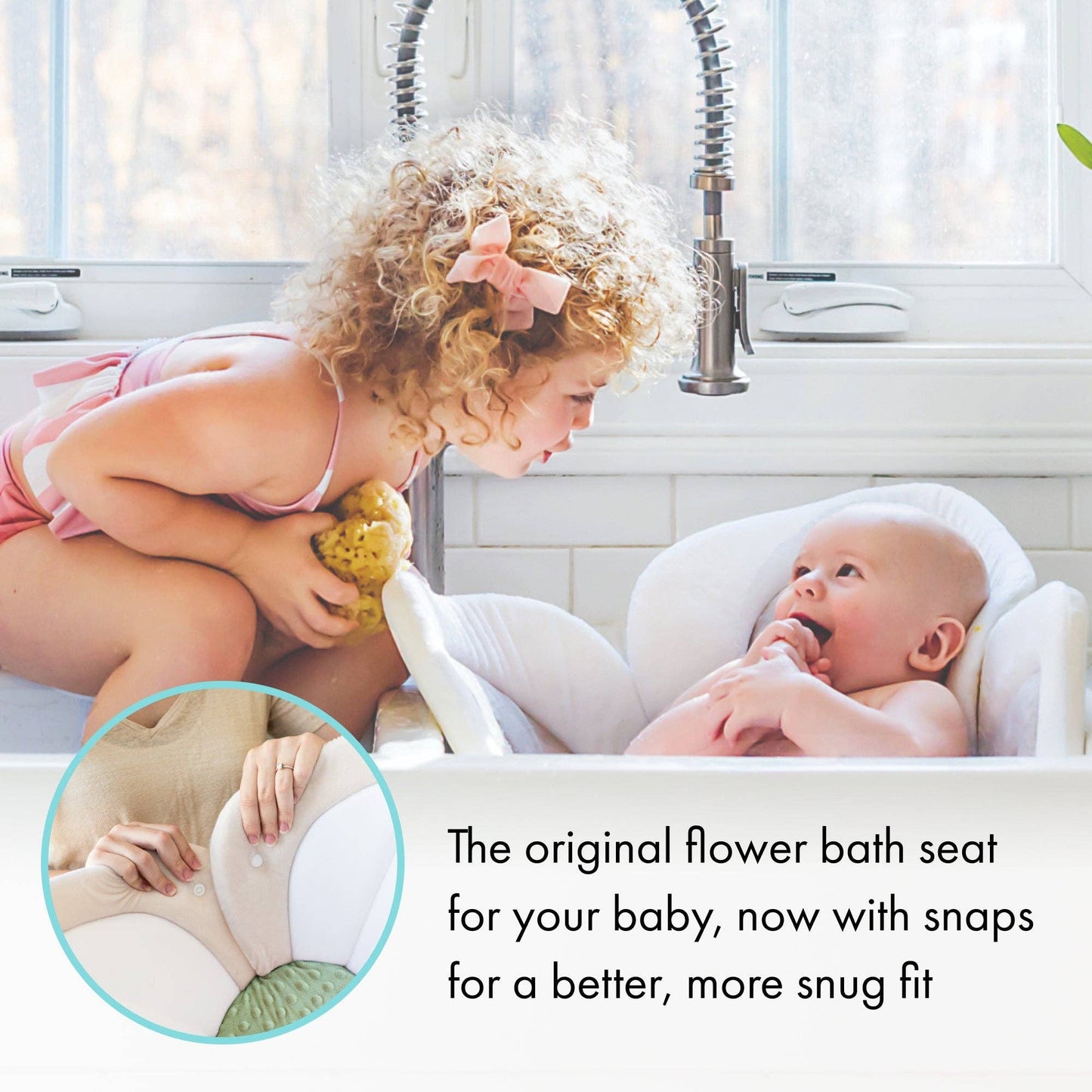 Gray/Yellow Lotus Baby Bath Seat
