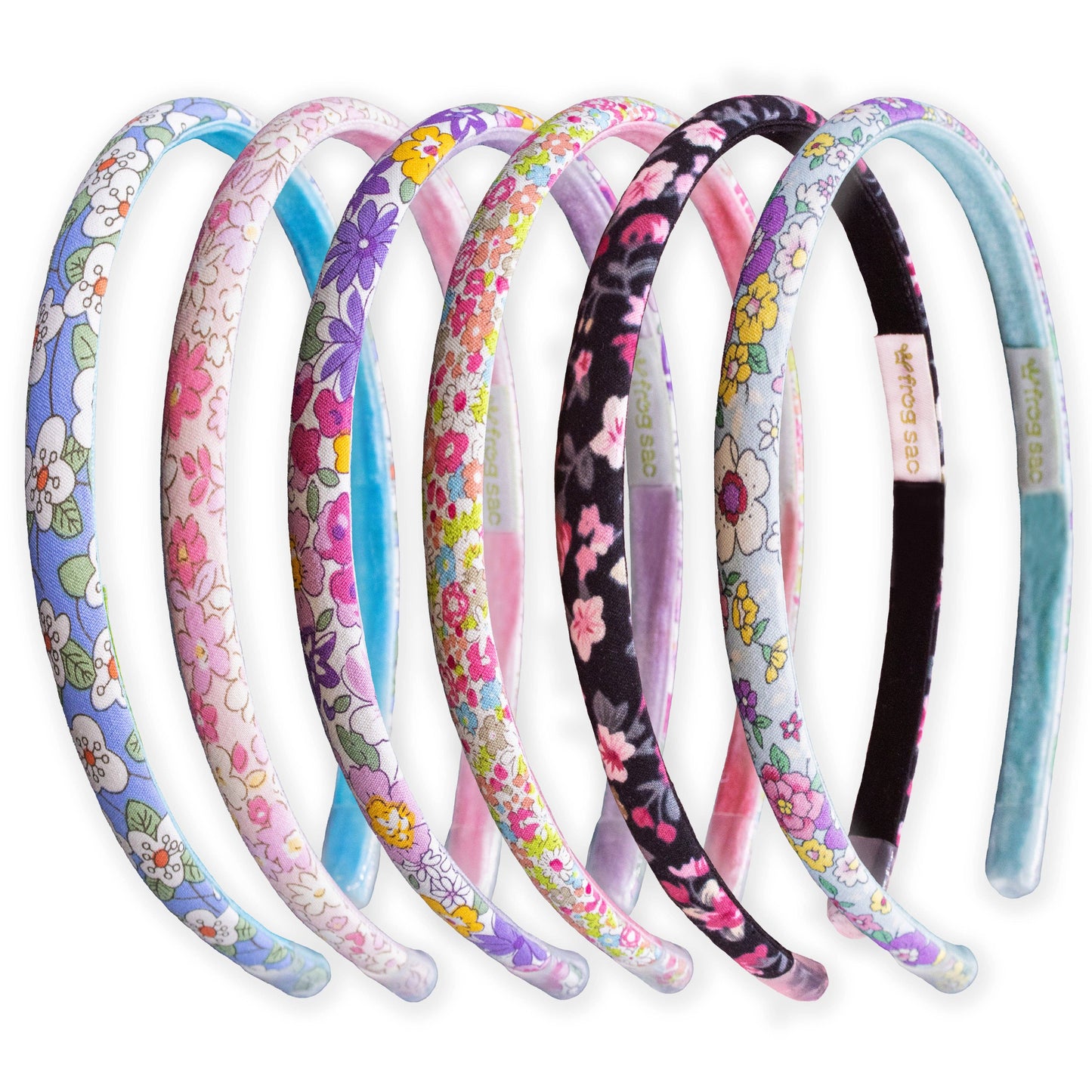 Girl's Aqua Thin Floral Headband